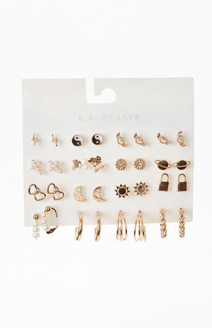 16 Pack Edgy Earrings image number 1