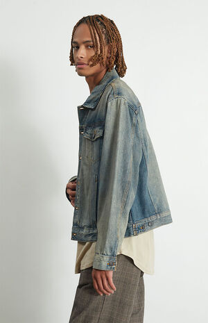 Dark Wash Classic Fit Trucker Jacket image number 3