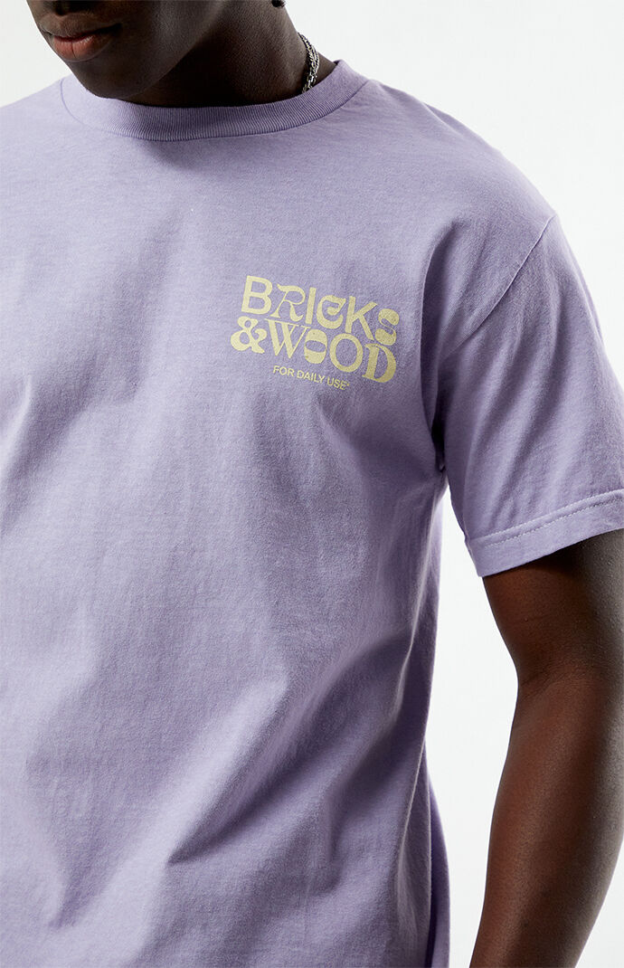 Bricks & Wood Purple Classic For Daily Use Core Logo T-Shirt