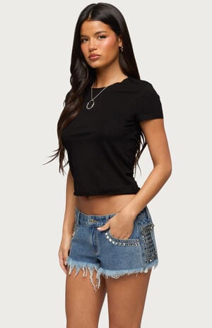 Izabelle Shredded Back T-Shirt image number 2