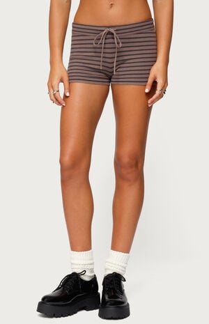 Lillian Striped Knit Shorts image number 1