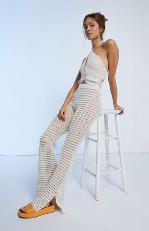 High Waisted Crochet Pants image number 1