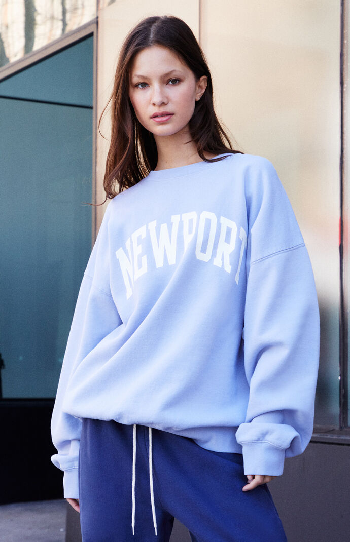 John Galt Light Blue Erica Newport Crew Neck Sweatshirt PacSun