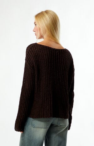 Chunky Open Knit Sweater image number 5