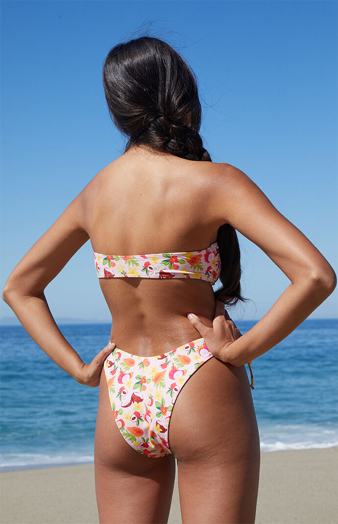 PacSun Eco Pink Fruit Bessy Bandeau Bikini Top PacSun