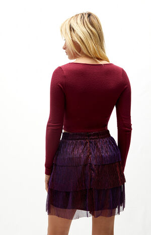 Ines Tiered Mini Skirt image number 4