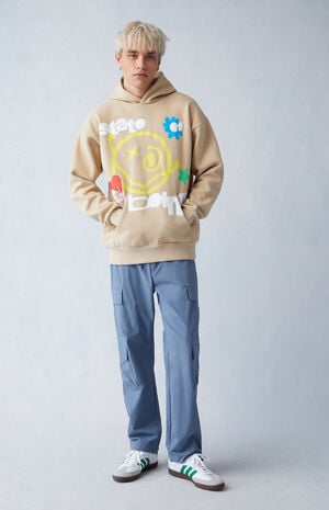 Performance Stretch Blue Straight Cargo Pants Performance Stretch Blue Straight Cargo Pants image number 2
