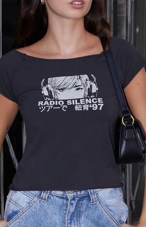 Bonnie Radio Silence Off-The-Shoulder Top image number 2