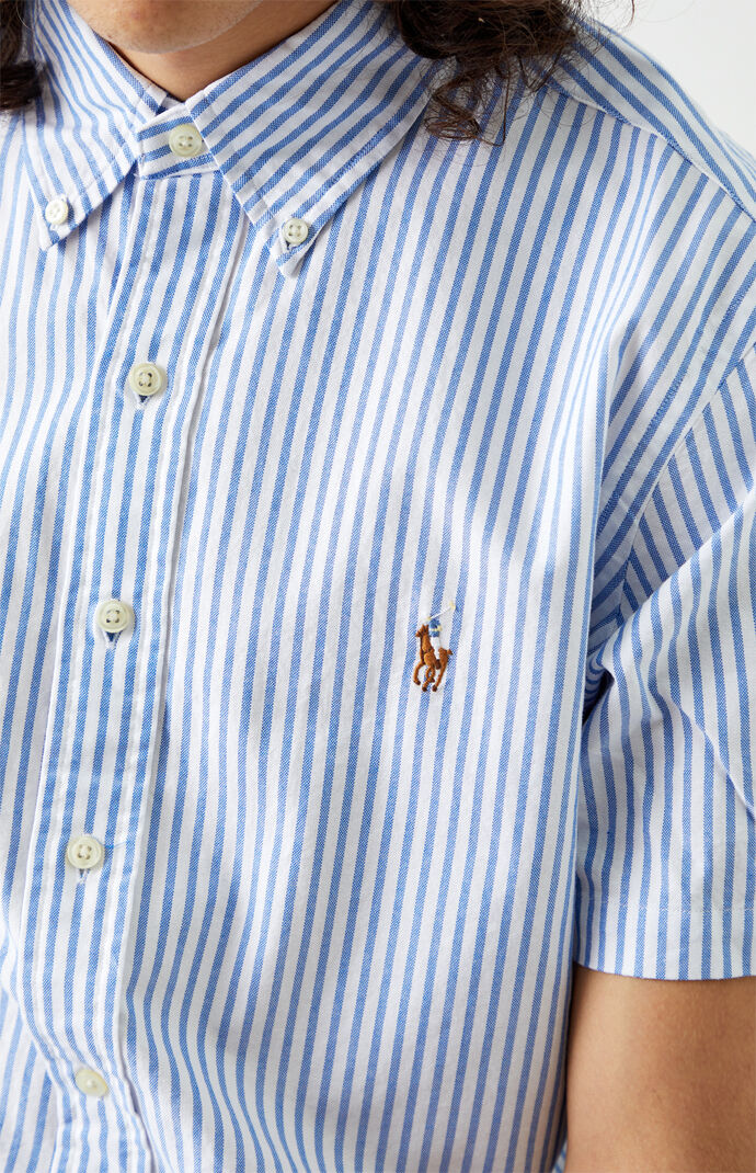 Short Sleeve Oxford Button Up Shirt