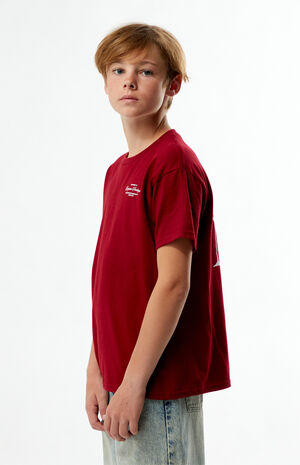 x Pacsun Kids Burgundy Curatorial T-Shirt image number 3
