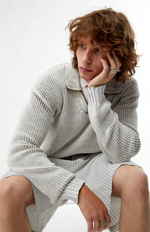 by Pacsun Sprayed Collared Sweater image number 2