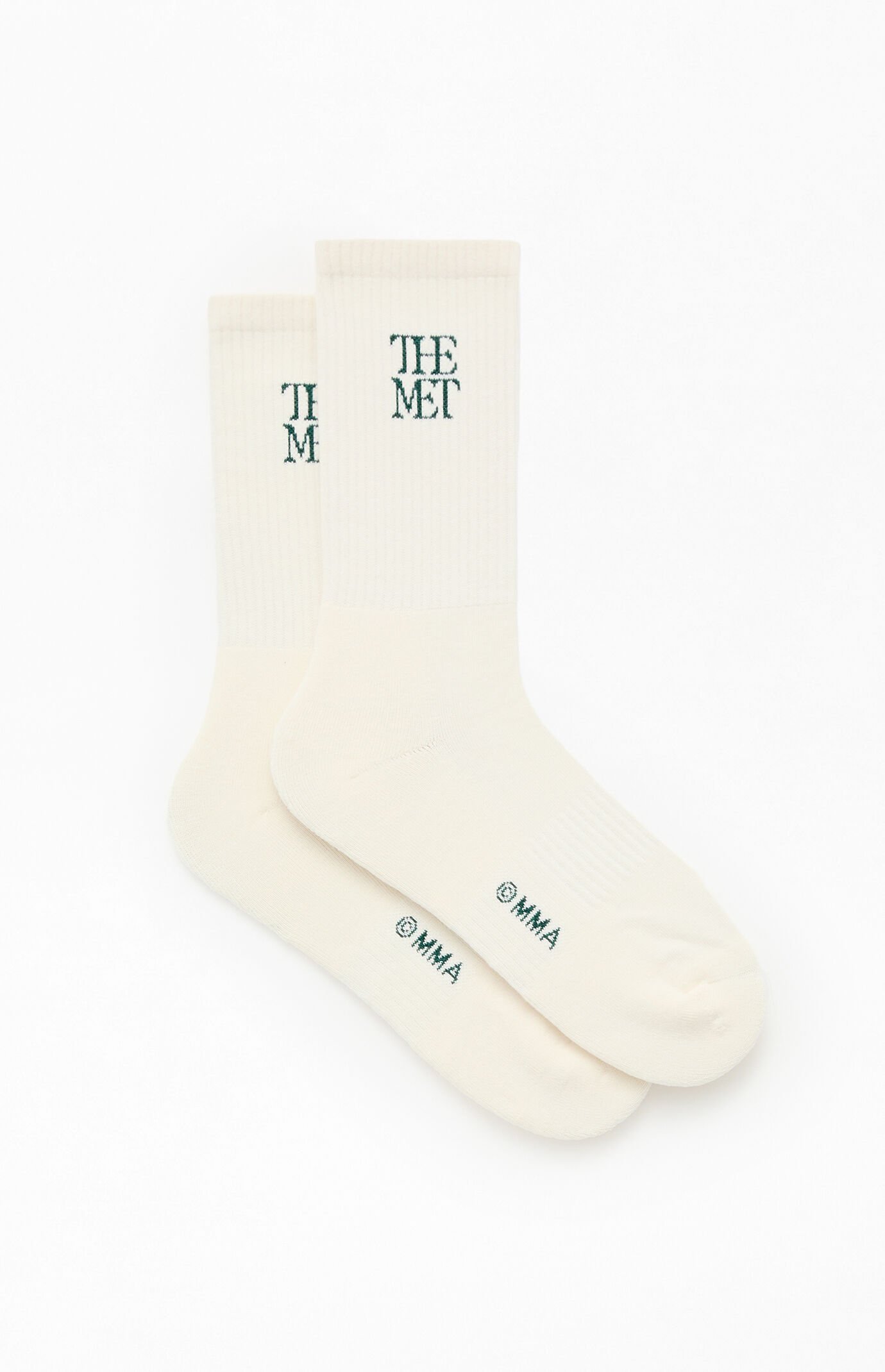 The Met x Pacsun Cream Logo Crew Socks