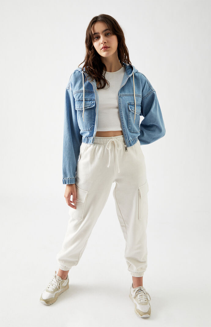 pacsun denim bomber jacket