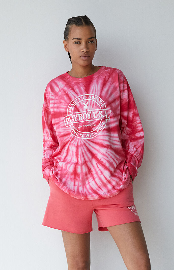 By PacSun Tie Dye Warm Up Long Sleeve T-Shirt