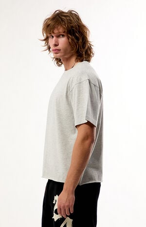 Heather Grey Premium Cropped T-Shirt image number 3