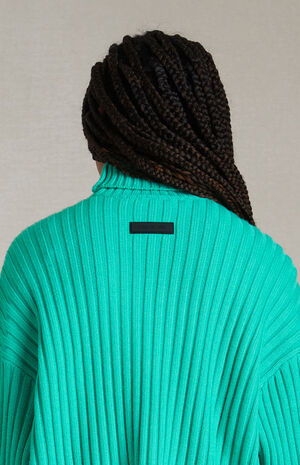 Kids Mint Leaf Turtleneck Sweater image number 4