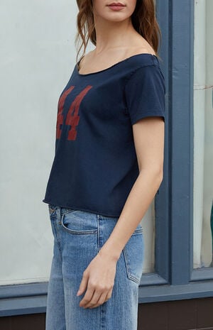 Navy 44 Robyn Off-The-Shoulder Top image number 3