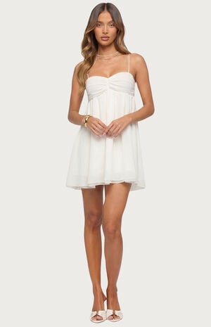 Ariellah Chiffon Babydoll Mini Dress image number 5