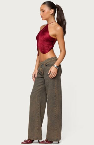 Hara Fringed Crisscross Backless Top image number 4