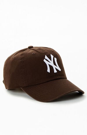 Brown NY Yankees Dad Hat image number 1