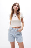 Light Blue '90s Girlfriend Denim Shorts Light Blue '90s Girlfriend Denim Shorts image number null