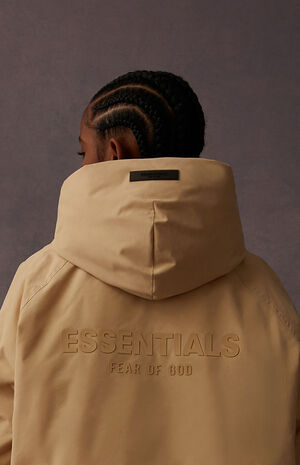 ESSENTIALS Sand Full Zip Hoodie image number 5