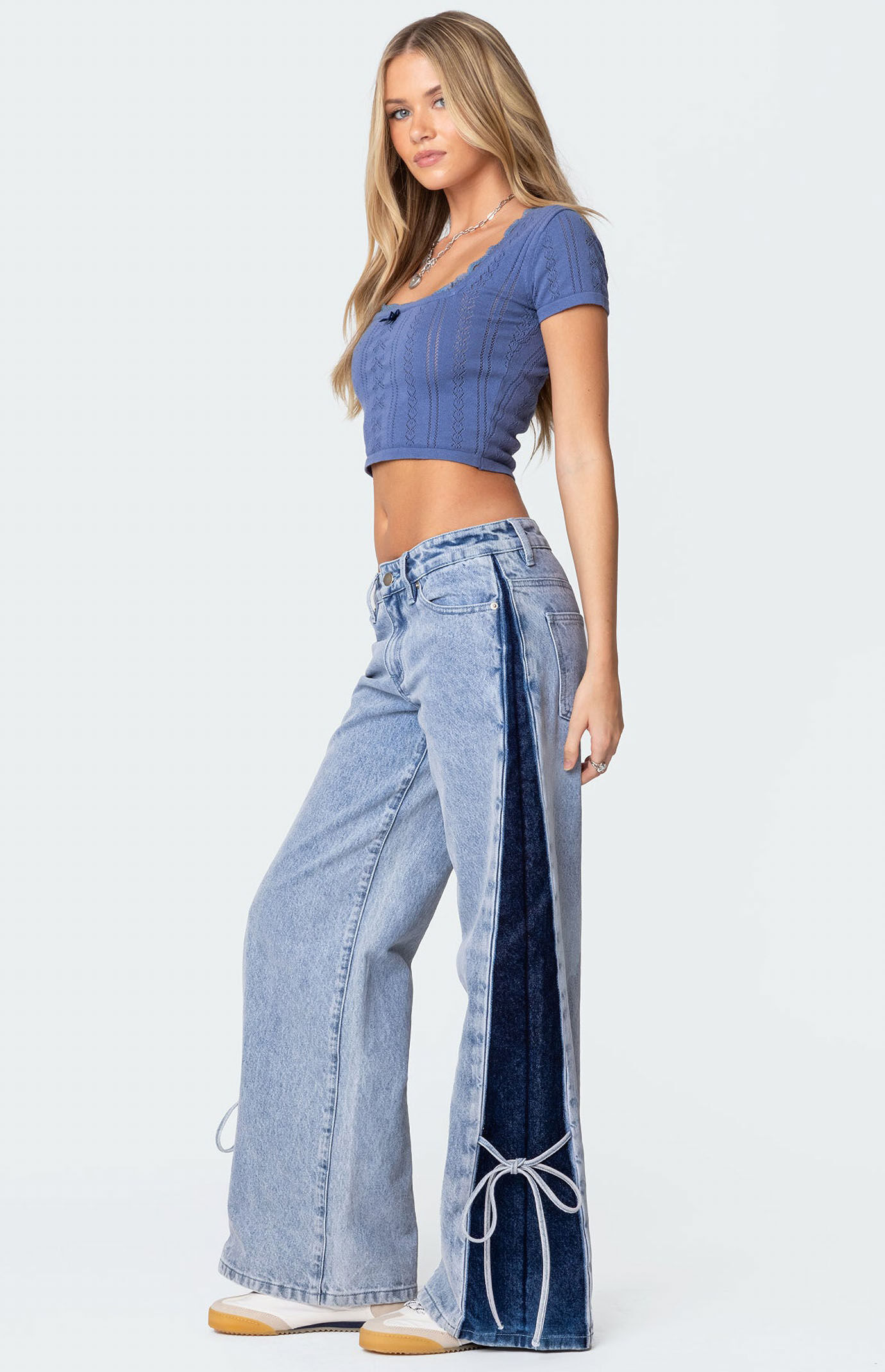 【KOOLOSET】Unique Washed Two-Tuck Denim Vintage Two-Tuck Denim - kooloset