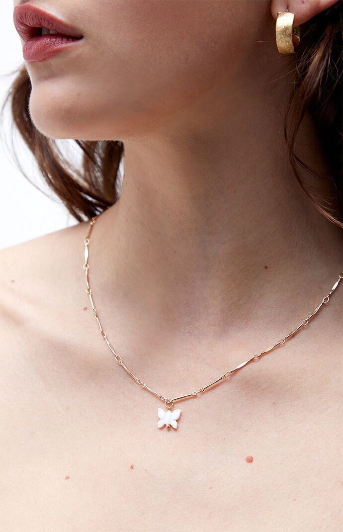Pacsun butterfly sale necklace