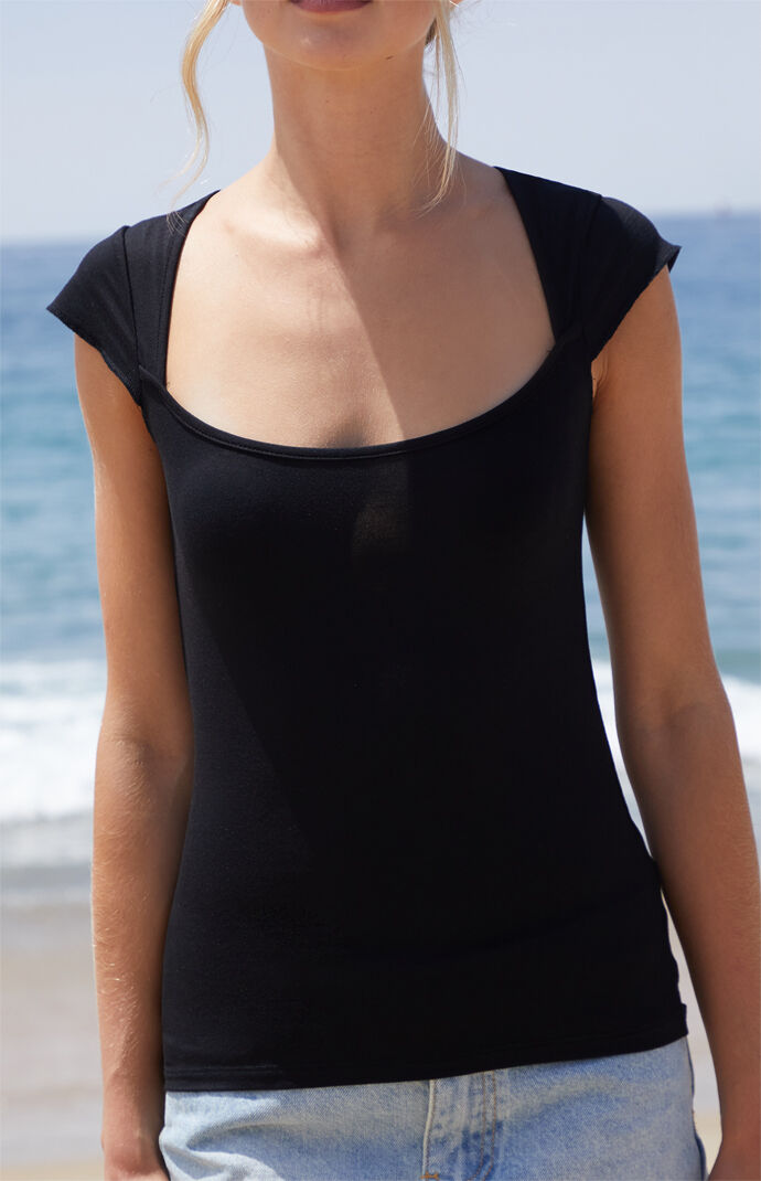 John Galt Black Ella Top | Pacsun