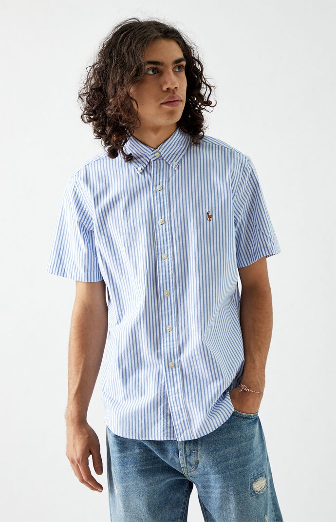 Short Sleeve Oxford Button Up Shirt