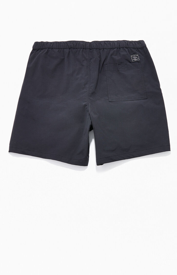 Black Nylon Cargo Shorts