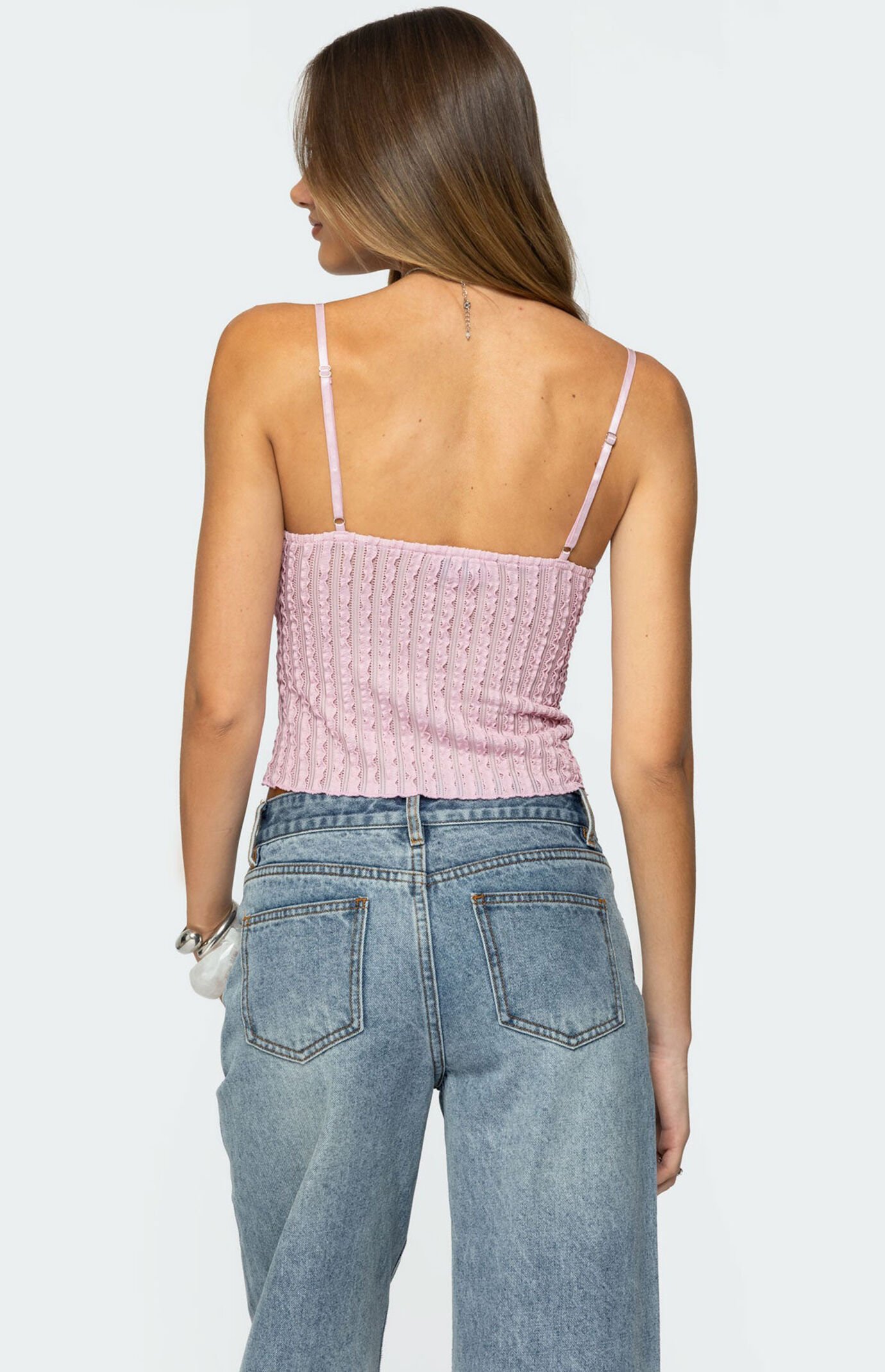 Edikted Aryah Ruffled Tank Top