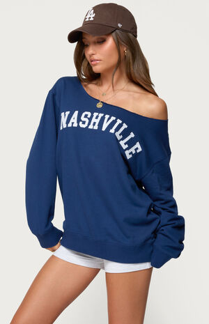 Nashville Oversized Wide Neck Sweatshirt image number 2