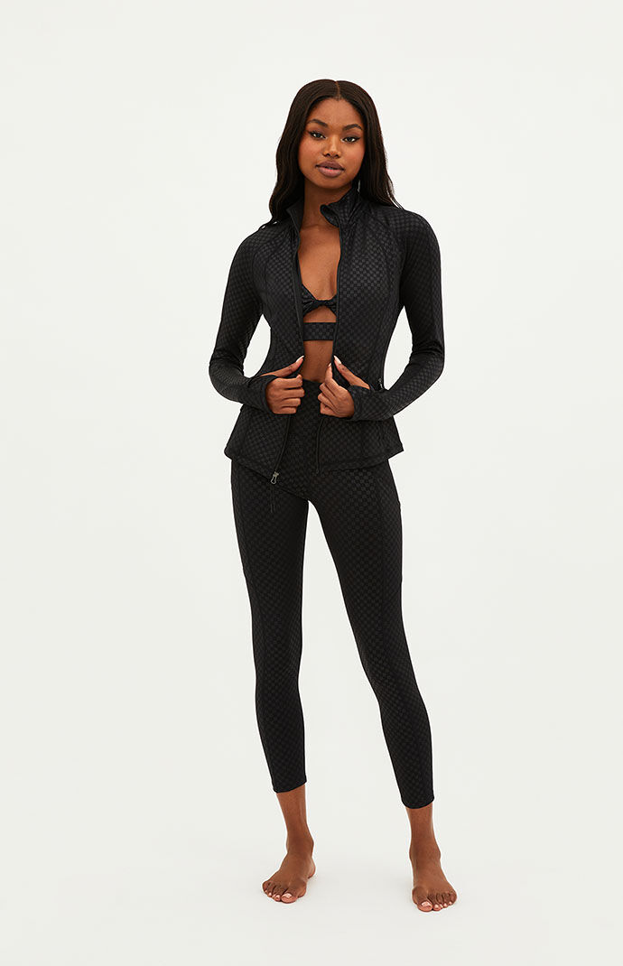 BEACH RIOT ヨガウェア セットアップ ブラック XS Beach Riot Active Reina Running Jacket | Pacsun