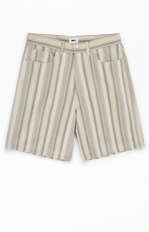 Baja Striped Denim Baggy Shorts image number 1