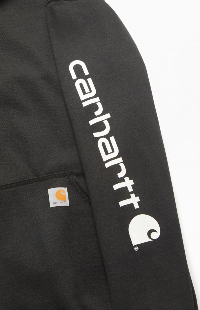 Black Signature Sleeve Logo Hoodie