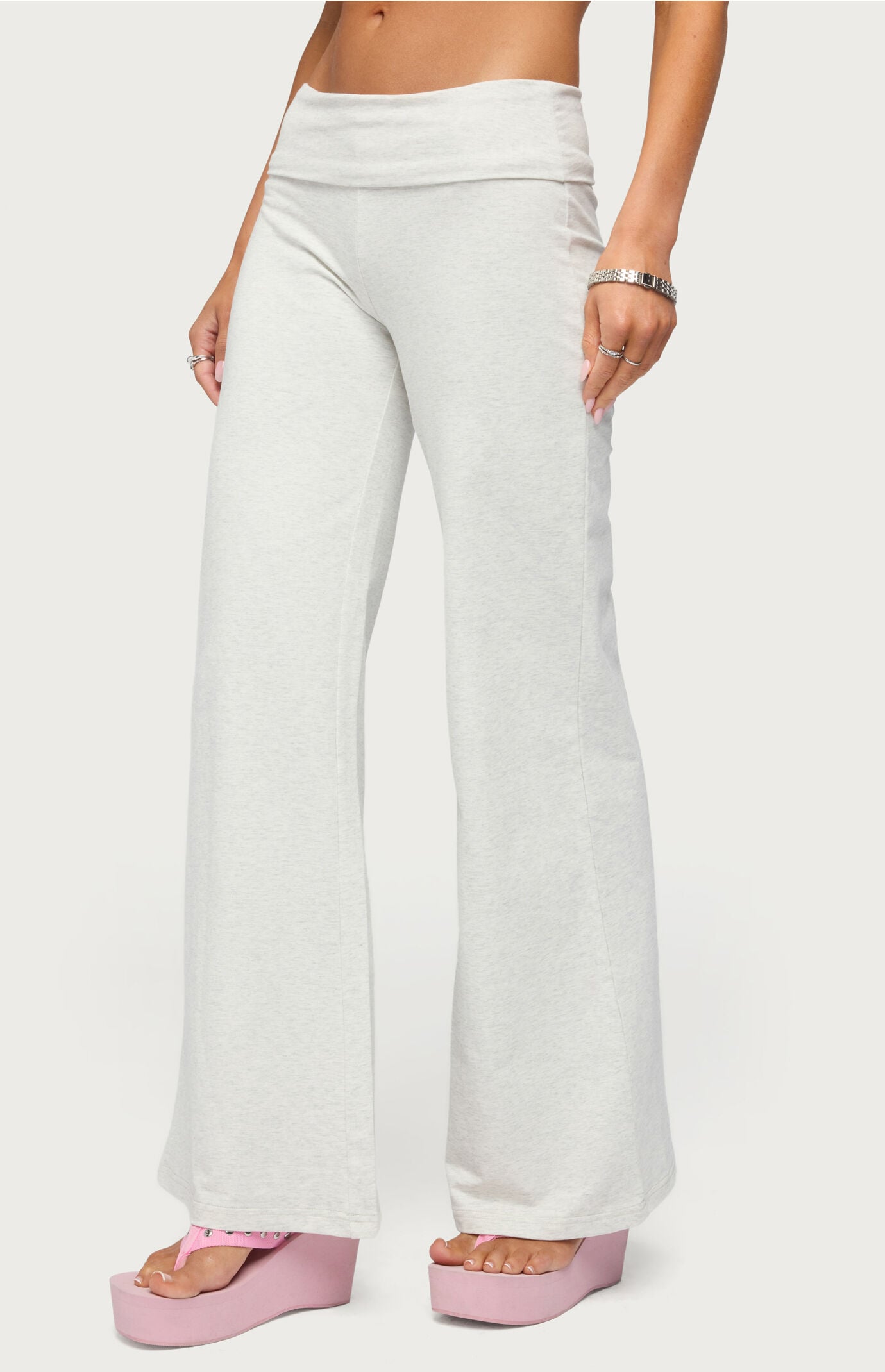 Edikted WKND Sequin Foldover Pants