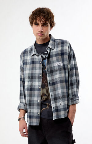 Logo Flannel Long Sleeve Shirt image number 2