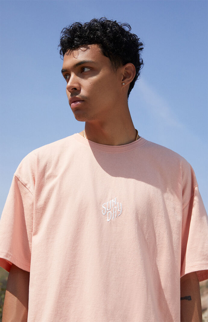 Sunday Embroidered Double Neck T-Shirt
