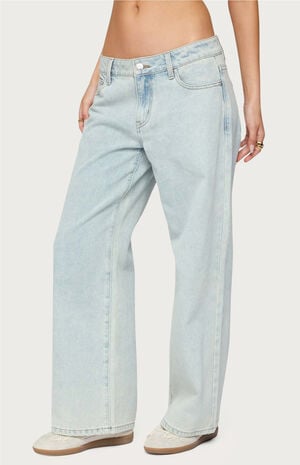 Petite Bow Pocket Relaxed Jeans image number 2