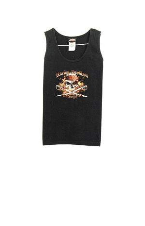 Upcycled Harley Davidson Skull Tank Top image number 1