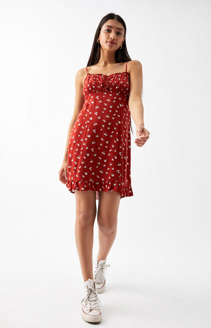 Ruffle Hem Shift Dress