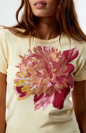 Floral Motif Skimmer T-Shirt image number 2