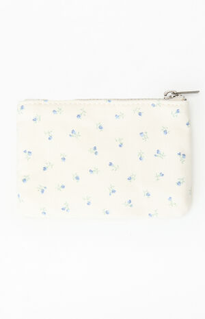 Cream Floral Coin Purse image number 1
