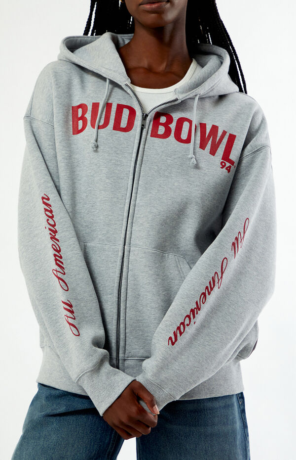Budweiser Bud Bowl Zip Up Hoodie