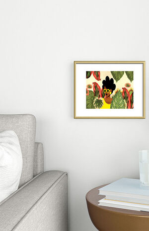 Woman Metal Framed Art Print Gold 18" x 24" image number 2