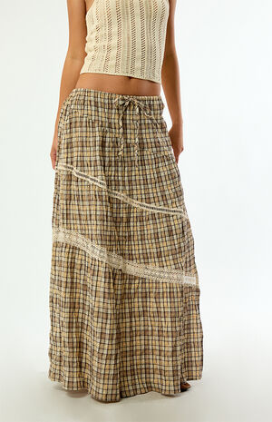 Clove Plaid Maxi Skirt image number 2