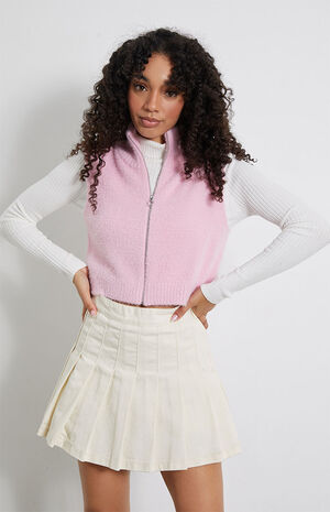 Cropped Zip Front Sweater image number 1