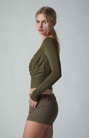 Twill Low Rise Shorts image number 4