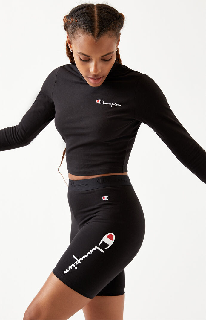 Long Sleeve Mock Neck Crop Top